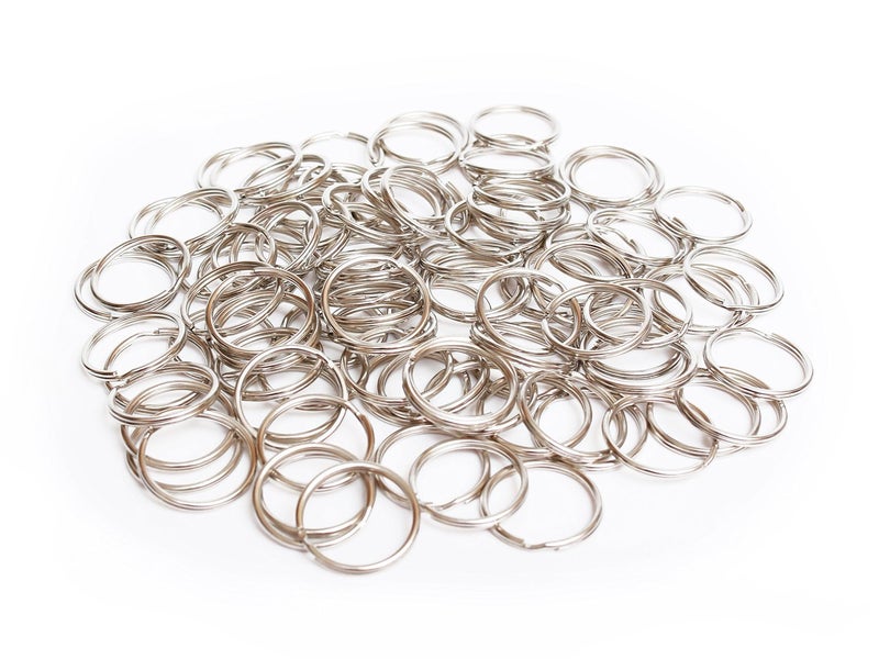 Prudance 50PCS Metal Round Split Ring Key Rings - Heat Treated for Strength - 1.2"(30mm) Diameter - Image 3